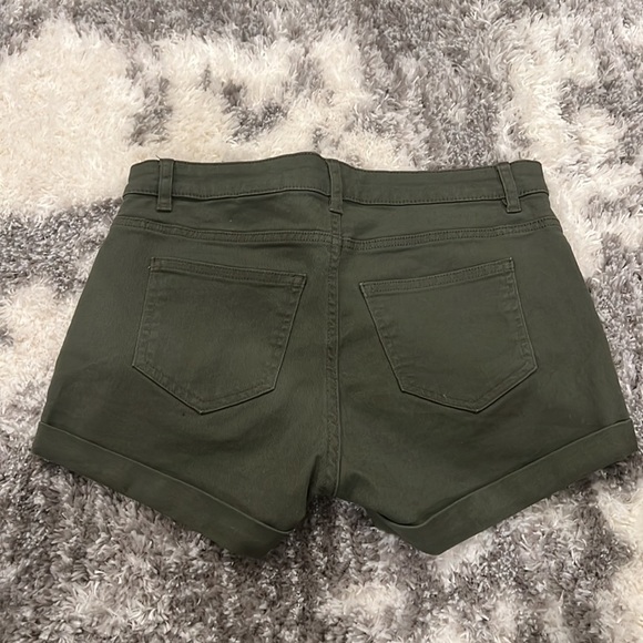 H&M Shorts Hm Olive Green Denim Shorts Poshmark